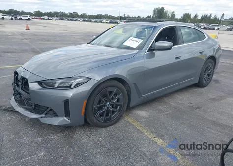 2025 BMW I4 Gran Coupe xDrive40 from USA, damaged, VIN WBY43HD05SFT93025